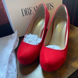 Dream Pairs Bold Red Heels